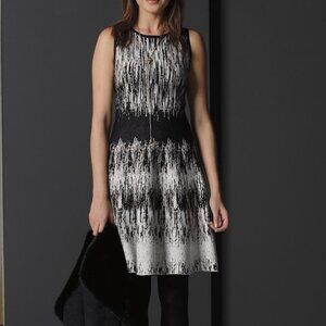 NIC+ZOE Black and White Sleeveless Dress